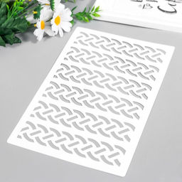 Пластиковый трафарет для творчества «Вязаный рисунок», шаблон, 24×16 см