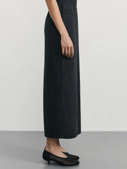 Юбка макси из меланжевой ткани / Zarina  фото 3