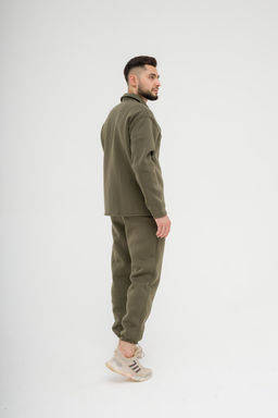 515 Утепленный костюм на кнопках, хаки - Knitka wear фото 13