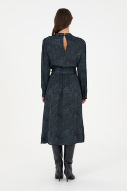 Женское темно-синее тканое платье Неожиданная скидка в корзине - U.s. polo assn фото 4