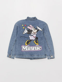 G?mlek Yaka Minnie Mouse Bask?l? K?z ?ocuk Jean Ceket - Waikiki фото 2