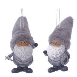 Фигурка декоративная подвесная "Дед Мороз", L6 W7 H11 см, 2в.