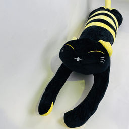 Мягкая игрушка Кошка батон лежачая черная с полосками 90 см (арт. 418/90) - Storyland фото 4
