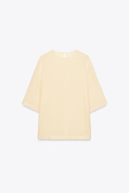 ZW COLLECTION LIMITED EDITION SILK SHORT SLEEVE TOP - Zara фото 4