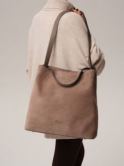 Замшевая сумка шоппер Olga DBR 30948 капучино фото 4