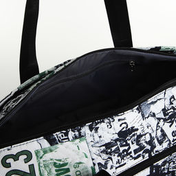 Сумка спорт L-б/н Буквы, 45*21*24, отд на молн, отд д/обуви, 2 н/кармана, дл ремень, белый - Simaland фото 5