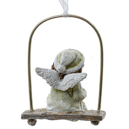 Изделие декоративное подвесное "Девочка на качелях", L5 W3,5 H8 см, 2в.