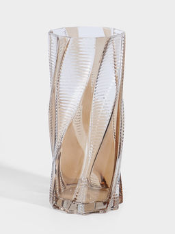 Ваза стекло настольная "Херби" 30х12,5 см, прозрачно-коричневый