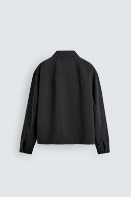 SOBRECAMISA FLUIDA BOXY FIT / Negro - Zara фото 8