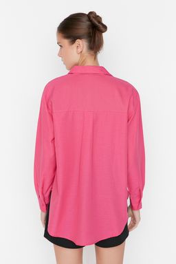 Fusya Loose Fit Pamuklu Dokuma Gomlek TWOAW20GO0107