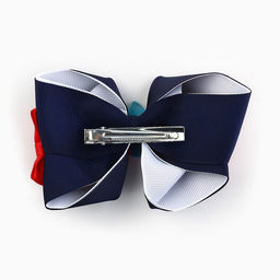 Бант для волос на заколке школьный, 12 см, Холодное сердце