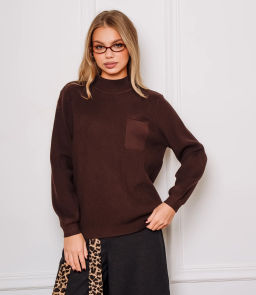 Джемпер #КТ24062, шоколадный