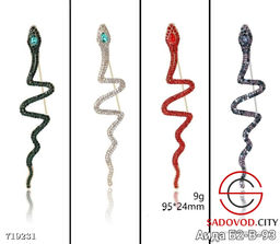 Брошь Змея с камнями - Bruno фото 2