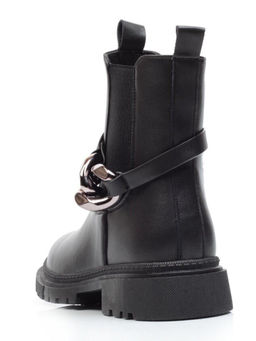 01-5267-1 BLACK Ботинки демисезонные (натуральная кожа, байка)