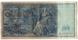 Банкнота 100 марок 1910 года Германия