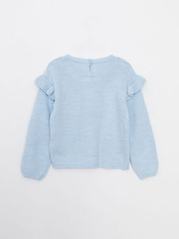 Bisiklet Yaka Uzun Kollu Nak?? Detayl? K?z Bebek Triko Kazak - Waikiki фото 2