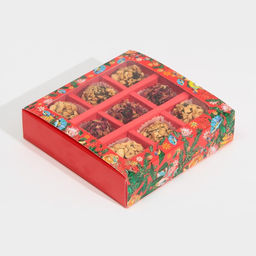 Цена за 5 шт. Коробка под 9 конфет с ячейками «Яркий Новый год» 14.5×14.5×3.5 см