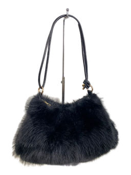 Женская сумка из искусственного меха, цвет черный