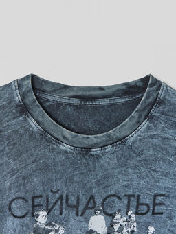 Футболка мужская серая прямого кроя - Mark formelle фото 5