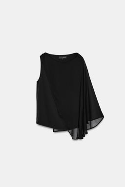 BLUSA COMBINADA CAPA / Negro - Zara фото 7
