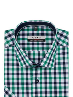 Сорочка мужская короткий рукав GREG 425/101/6140/1p