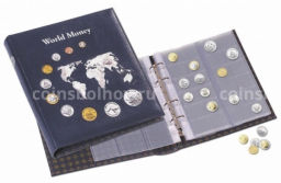 Альбом для монет World money с 5 листами и защитным шубером формата Optima Синий LEUCHTTURM 344959