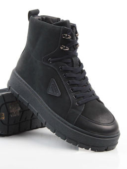 05-AW1002-6M DK. BLUE Ботинки зимние мужские (натуральная кожа, натуральный мех)