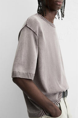 WASHED KNIT T-SHIRT - Zara фото 7
