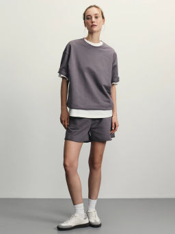 Футболка оверсайз из футера / Zarina  фото 2