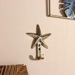 Крючок «Звёздочка», 10×8 см, латунь