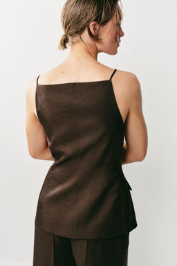 CHALECO EFECTO BRILLO / Marr?n - Zara фото 6
