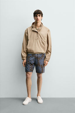 CAZADORA CANGURO RELAXED FIT CAPUCHA / Beige