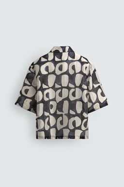 CAMISA ESTAMPADO GEOM?TRICO / Marino oscuro