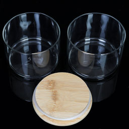 Банка для хранения 2-х ярусная бамбуковая крышка 8 см / LCSC22-8/уп 40/ - Галеонтрейд фото 10