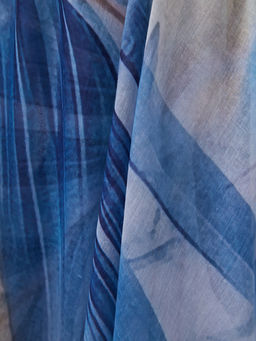 Большой, мягкий, тонкий и очень нежный двусторонний палантин с рисунком в стиле арт-деко - Tantino фото 4