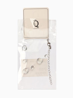 Браслет на леске «Капля росы», былый в серебре