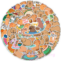 Набор наклеек Капибары