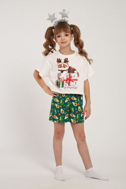 Пижама для девочки ПД-019-073 Кот Новый год