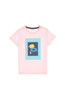 Erkek _ocuk A__k Pembe Bisiklet Yaka Ti__rt Sepette S_rpriz _ndirim