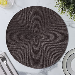 Салфетка сервировочная на стол Доляна «Лофт», d=38 см, коричневая
