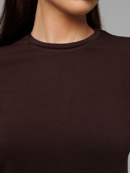 Женский лонгслив Lingeamo темно-коричневый ВК-26 (69)  фото 8