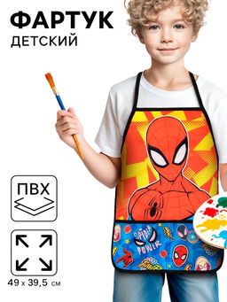 Фартук детский, р-р. 490×395 мм, Человек-паук