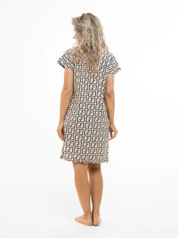 Халат женский, цвет черный песочный