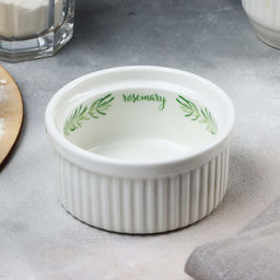 Рамекин керамический «Листья», 9.5×4.5 см, 200 мл, цвет белый