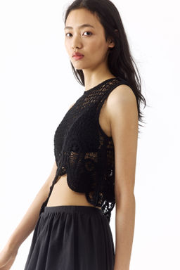 Top asim?trico efecto crochet - H&m фото 6