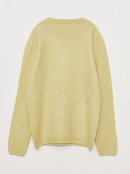 Bisiklet Yaka Desenli Uzun Kollu K?z ?ocuk Triko Kazak - Waikiki фото 2