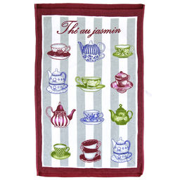 Полотенце кухонное махровое 40х60см Чай с жасмином, 290гр/м2, 100% хлопок, с петелькой, цвета микс, Bolangde (Китай)