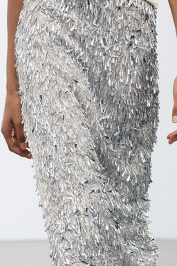 SEQUINNED MIDI SKIRT - Zara фото 3
