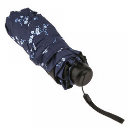 Зонт-мини механический Незабудка ткань эпонж (полиэстер) + черное УФ-покрытие, 6 лучей, д/купола 91см h55см, 5 сложений, 18см в сложенном виде, механизм против ветра, пластмассовая ручка, цвет синий, 237гр (Китай) - Домашняя Мода фото 7