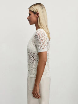 Джемпер ажурной вязки из вискозы / Zarina  фото 5